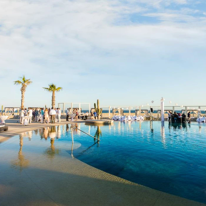 Constellation pool deck wedding venue at Pueblo Bonito Pacifica Golf & Spa Resort