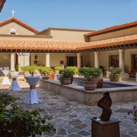 Courtyard wedding venue at Pueblo Bonito Sunset Beach  Golf & Spa Resort