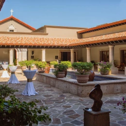 Courtyard wedding venue at Pueblo Bonito Sunset Beach  Golf & Spa Resort