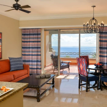 Living room suite at Pueblo Bonito Sunset Beach Golf & Spa Resort