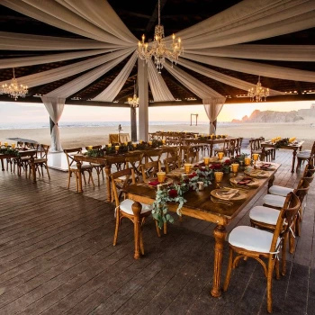 Ocean breeze deck wedding venue at Pueblo Bonito Sunset Beach Golf & Spa Resort