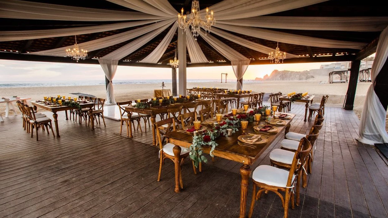 Ocean breeze deck wedding venue at Pueblo Bonito Sunset Beach Golf & Spa Resort