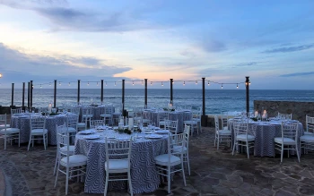 Sunset deck wedding venue at Pueblo Bonito Sunset Beach Golf & Spa Resort