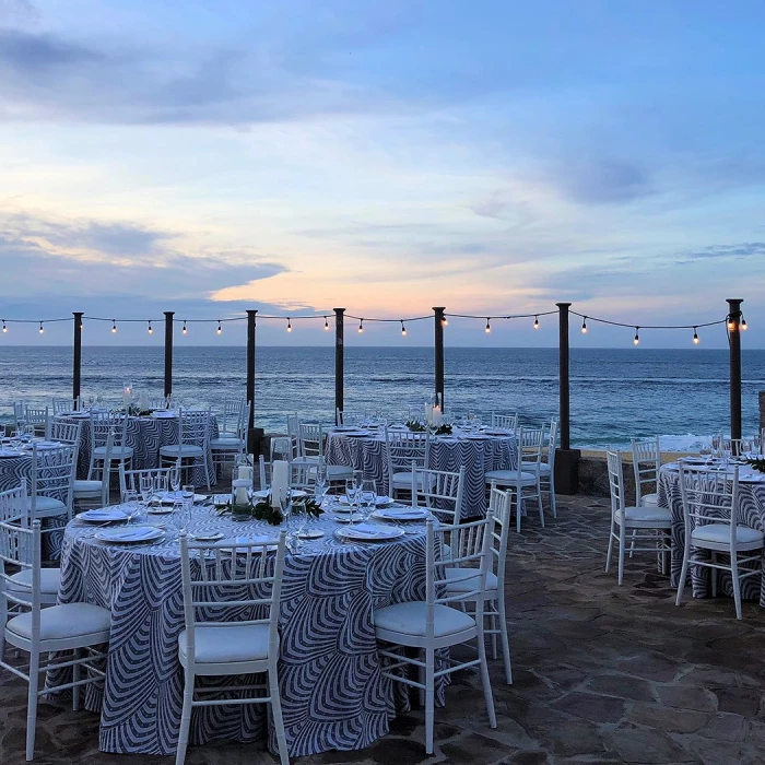 Sunset deck wedding venue at Pueblo Bonito Sunset Beach Golf & Spa Resort