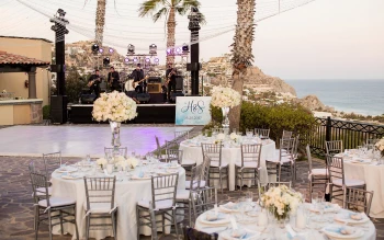 Swan terrace wedding venue at Pueblo Bonito Sunset Beach Golf & Spa Resort