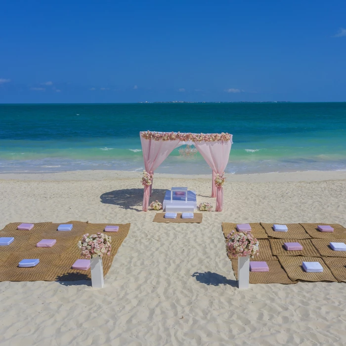 Planet Hollywood Adult Cancun beach wedding venue with seats