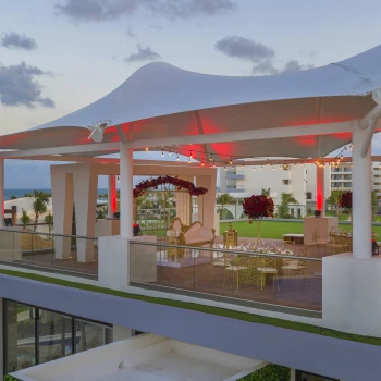 Wedding reception on Rooftop at Planet Hollywood Cancun Resort and Spa