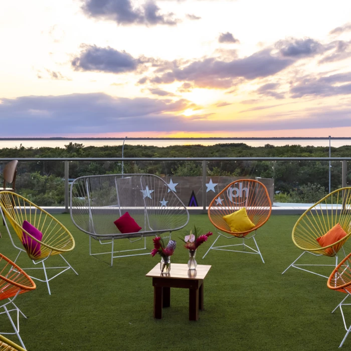 Cocktail party on Sunset Terrace at Planet Hollywood Cancun Resort and Spa