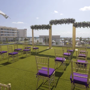 Wedding ceremony on Rooftop at Planet Hollywood Cancun Resort and Spa