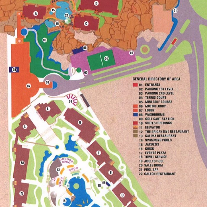 Resort map of Playa Grande Resort & Grand Spa