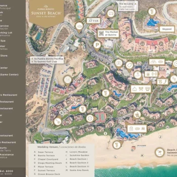 Resort map of Pueblo Bonito Los Cabos Beach Resort