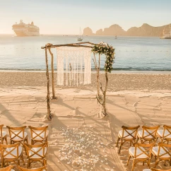 Ceremony decor at Pueblo Bonito Rose Resort