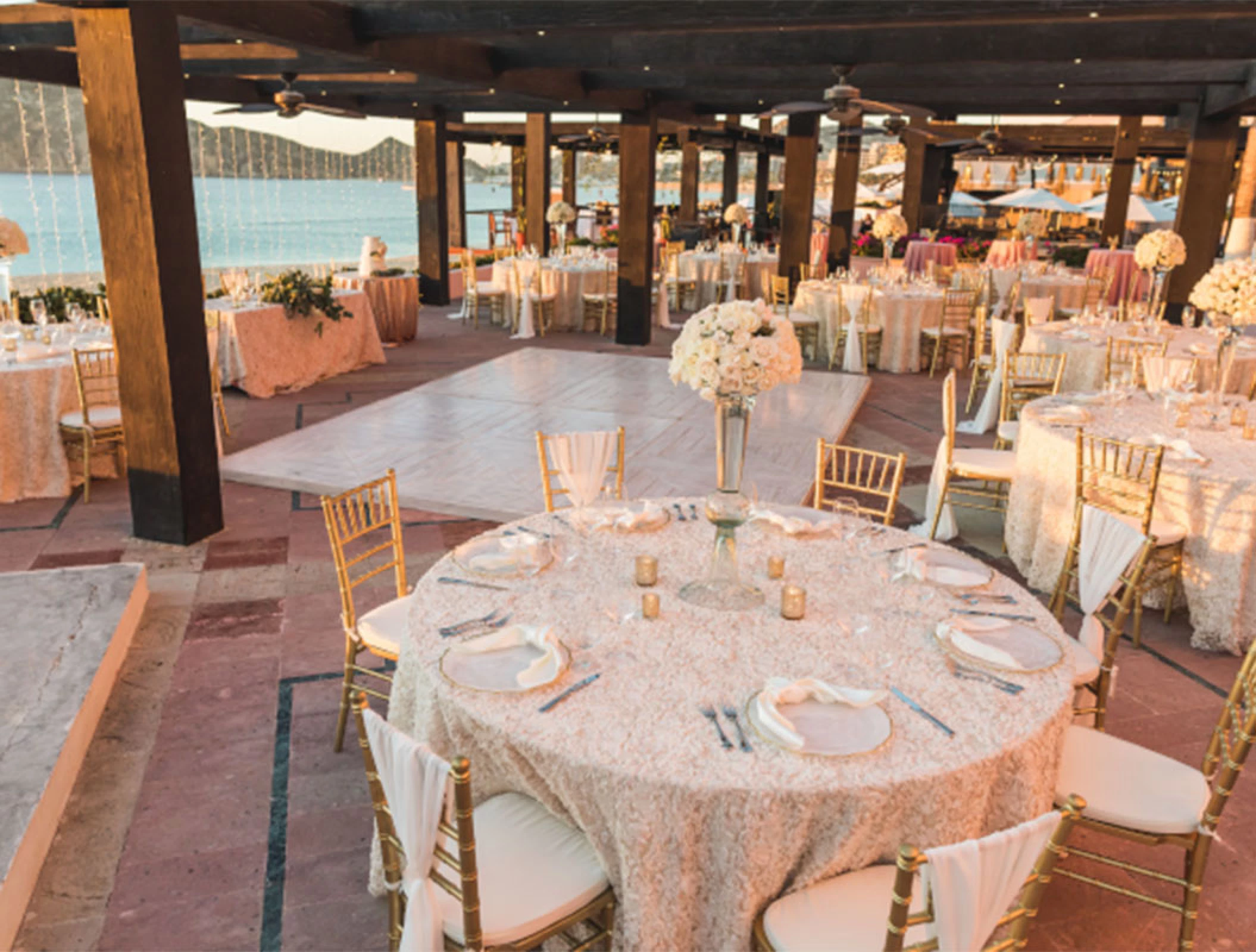 Pueblo Bonito Rose Lands End terrace wedding venue.