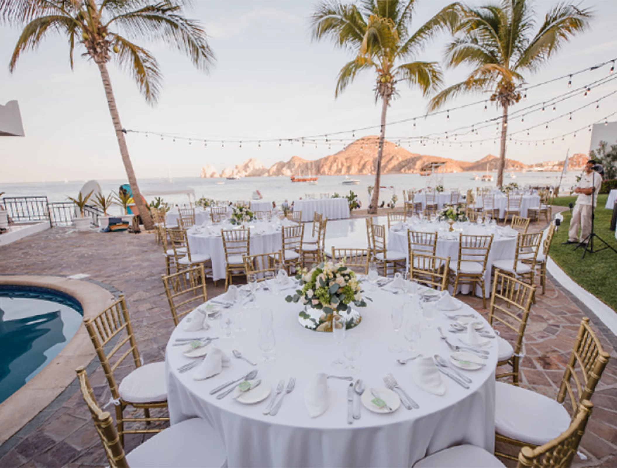 Pueblo Bonito Rose Sea of Cortez terrace wedding venue.