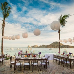 Pueblo Bonito Rose Reception setup.