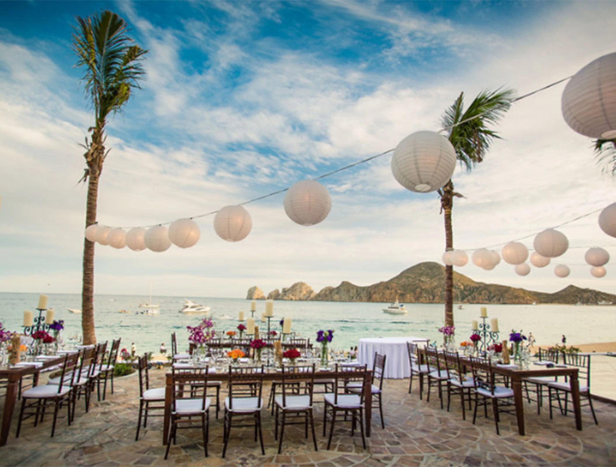 Pueblo Bonito Rose Reception setup.