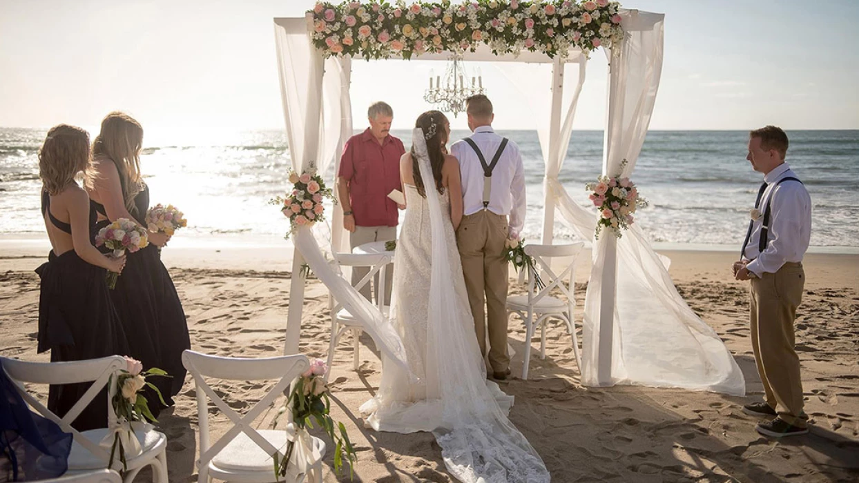 Pueblo Bonito Rose beach wedding.