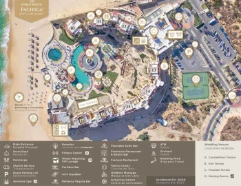 Resort map of Pueblo Bonito Pacifica Golf and Spa