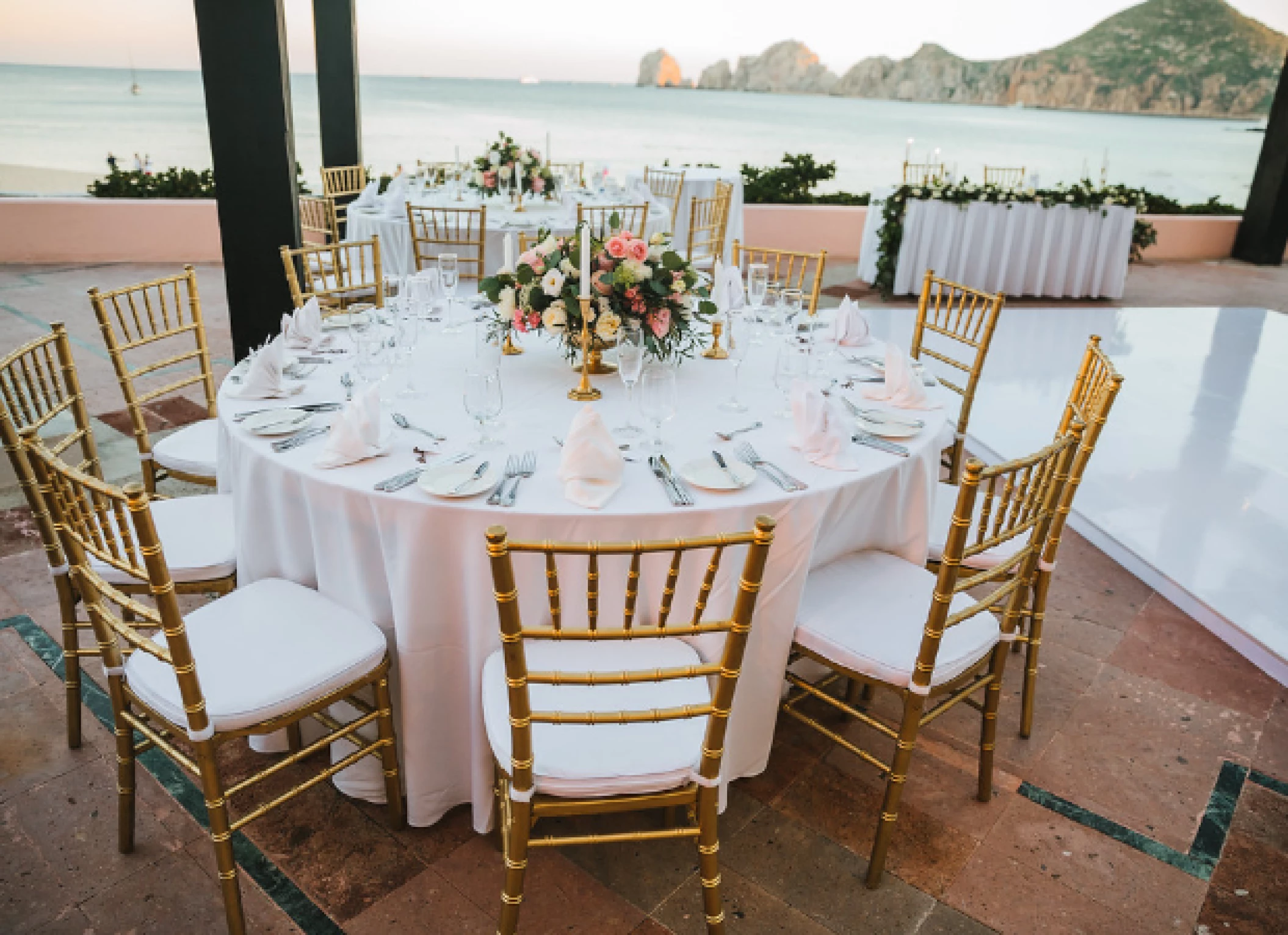 Dinner reception at Pueblo Bonito Los Cabos Beach Resort