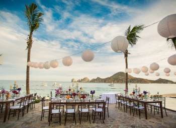 Dinner reception decor at Pueblo Bonito Los Cabos Beach Resort