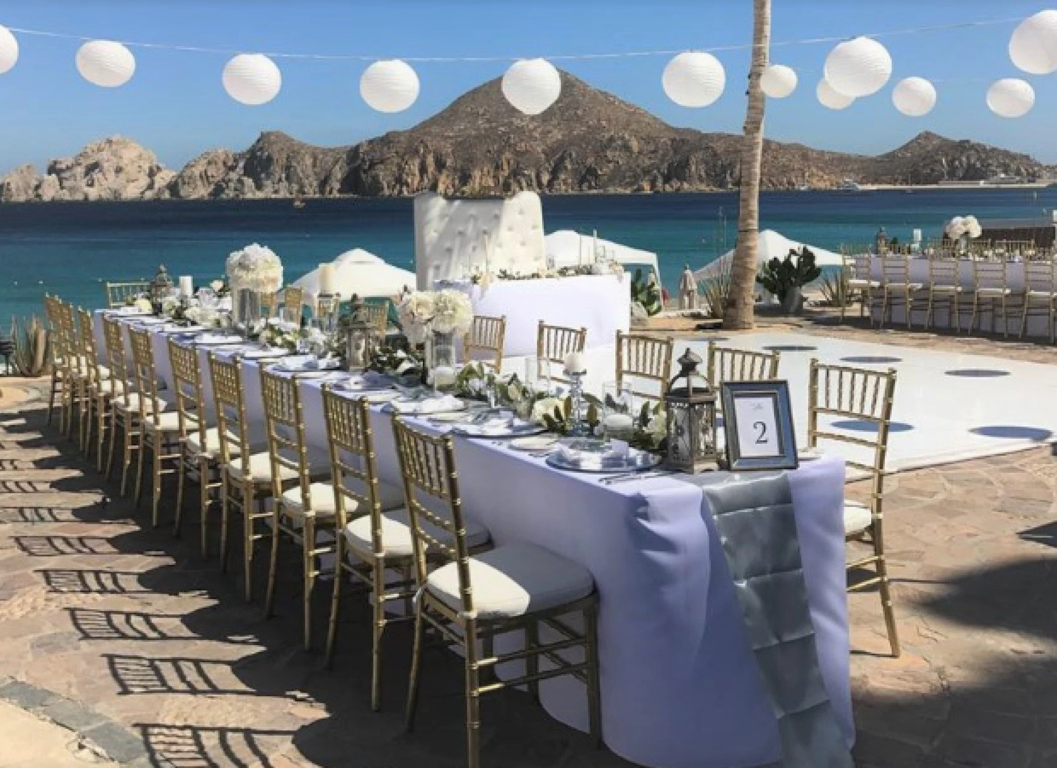 Dinner reception at Pueblo Bonito Los Cabos Beach Resort