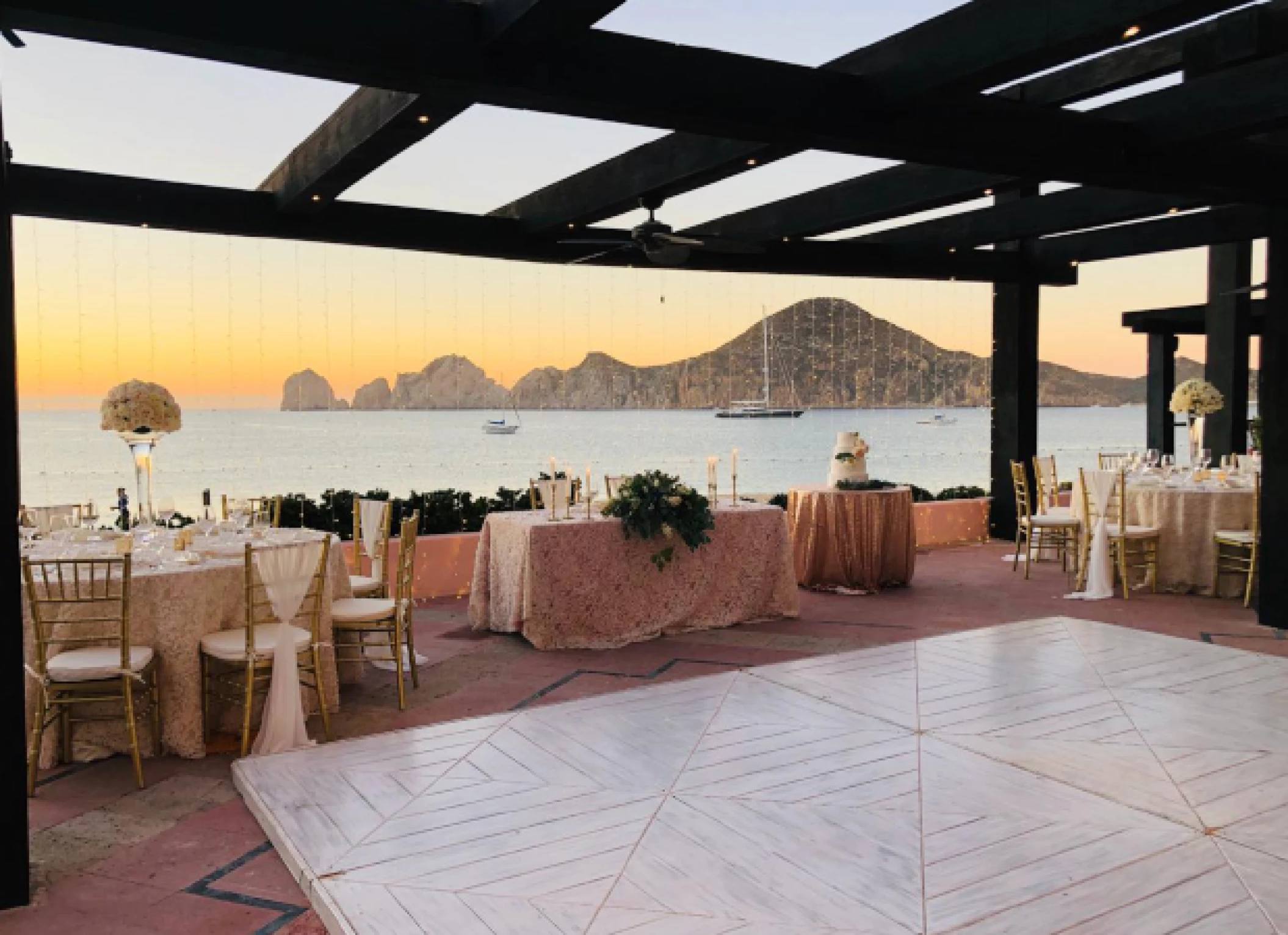 Dinner reception at Pueblo Bonito Los Cabos Beach Resort