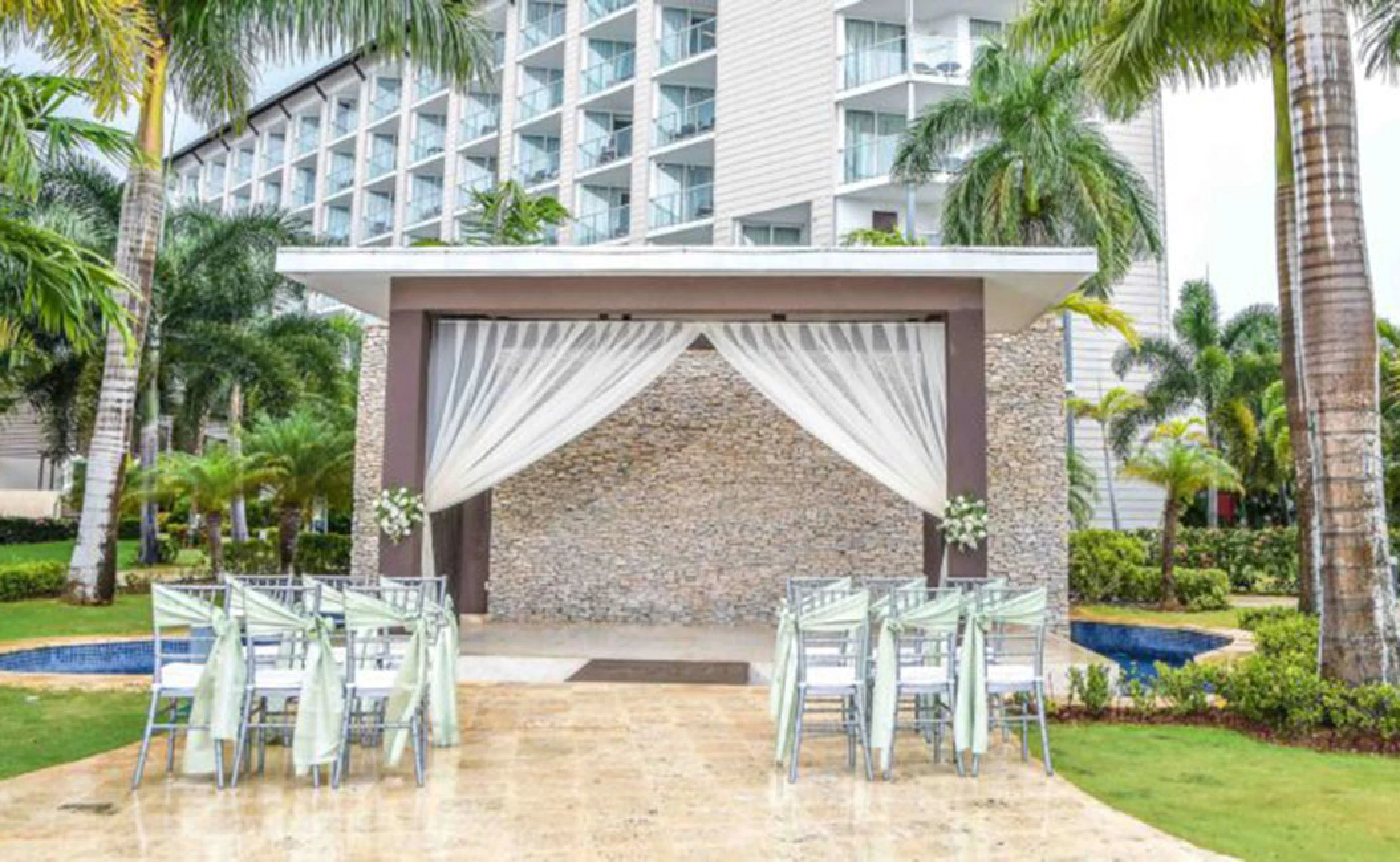 Garden Gazebo Wedding Venue at Royalton Blue Waters.