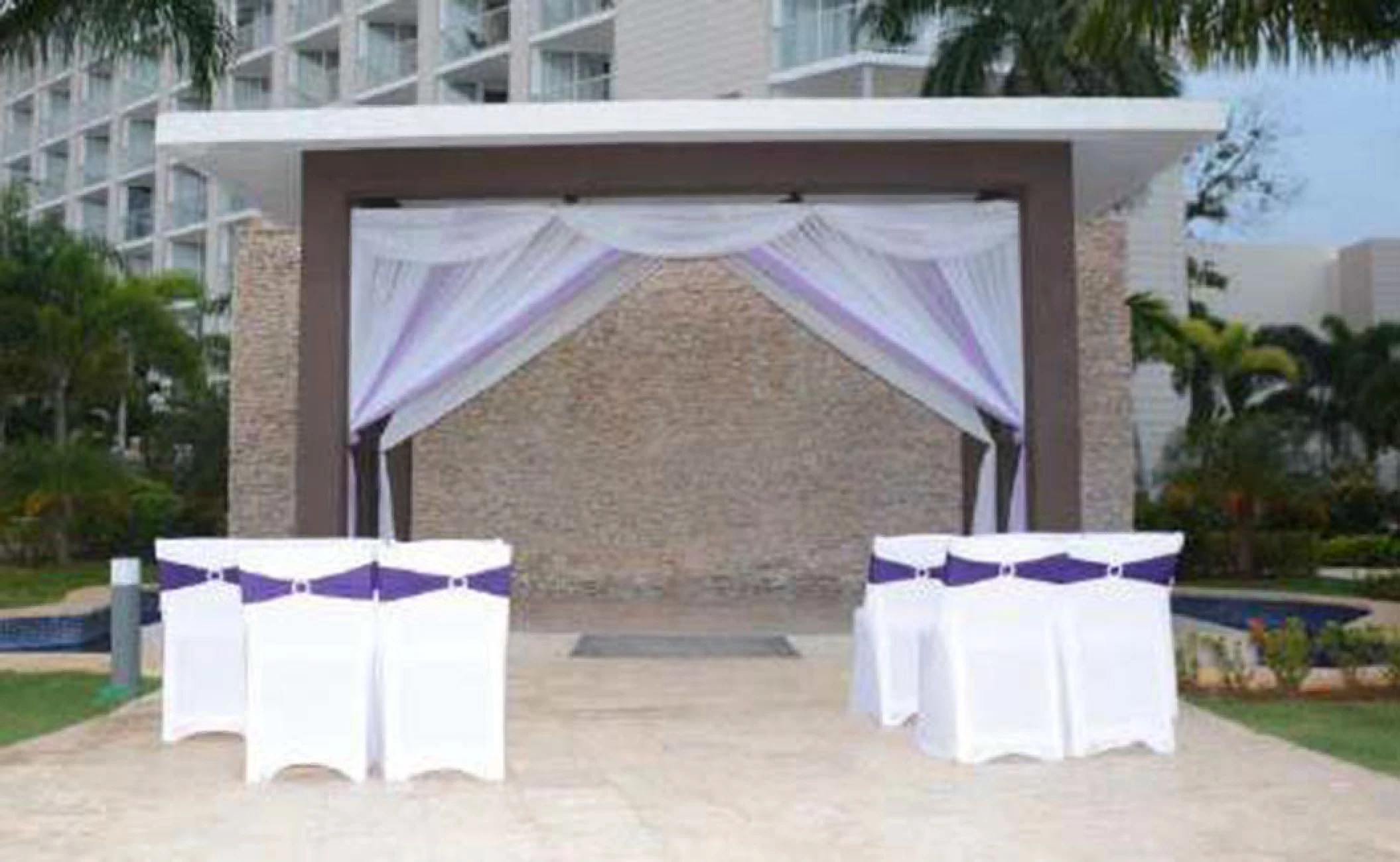 Garden Gazebo Wedding Venue at Royalton Blue Waters.