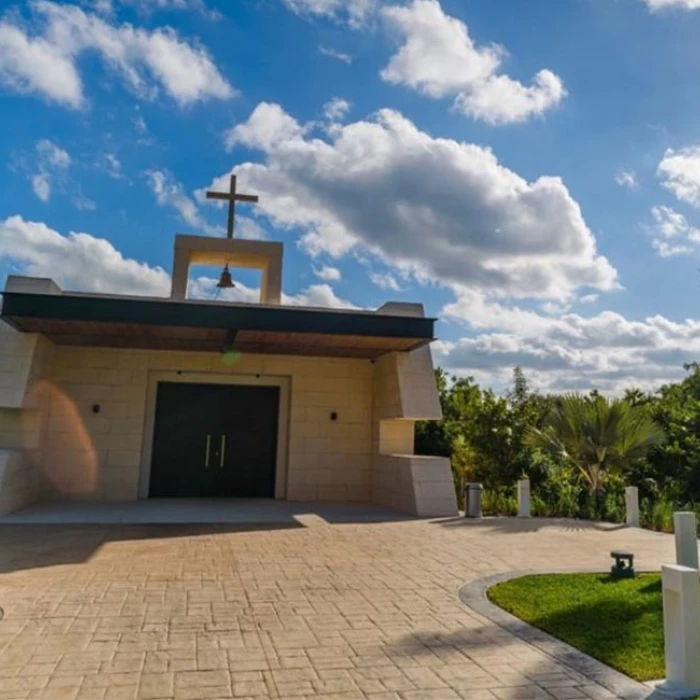 The chapel surround by jungle at atelier playa mujeres resort