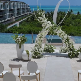 Elegance wedding package decor and setup at Atelier Playa Mujeres