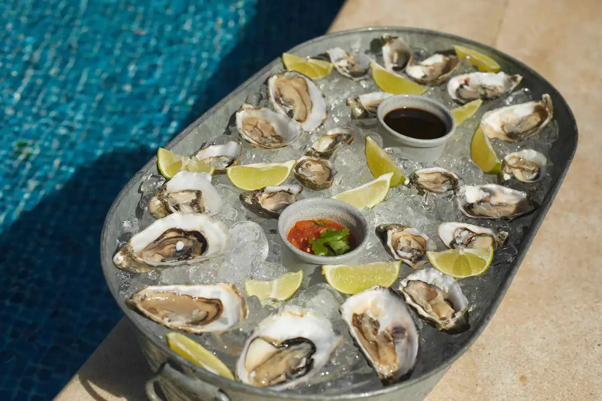 oysters by the pool at Bahia Principe Luxury Sian Ka’an