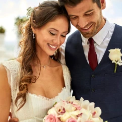 Just married couple at Bahia Principe Riviera Maya