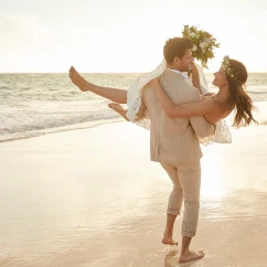 Just married couple at Bahia Principe Riviera Maya