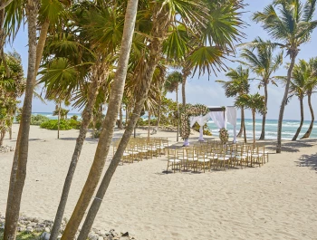 Beach huppa wedding venue at Bahia Principe Riviera Maya
