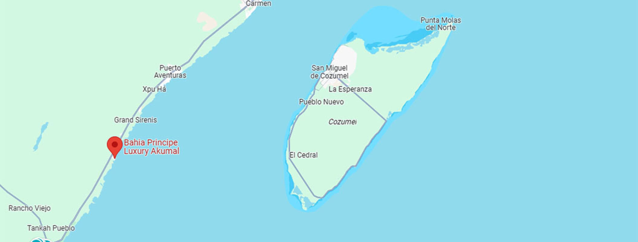 google maps of Bahia Principe Akumal