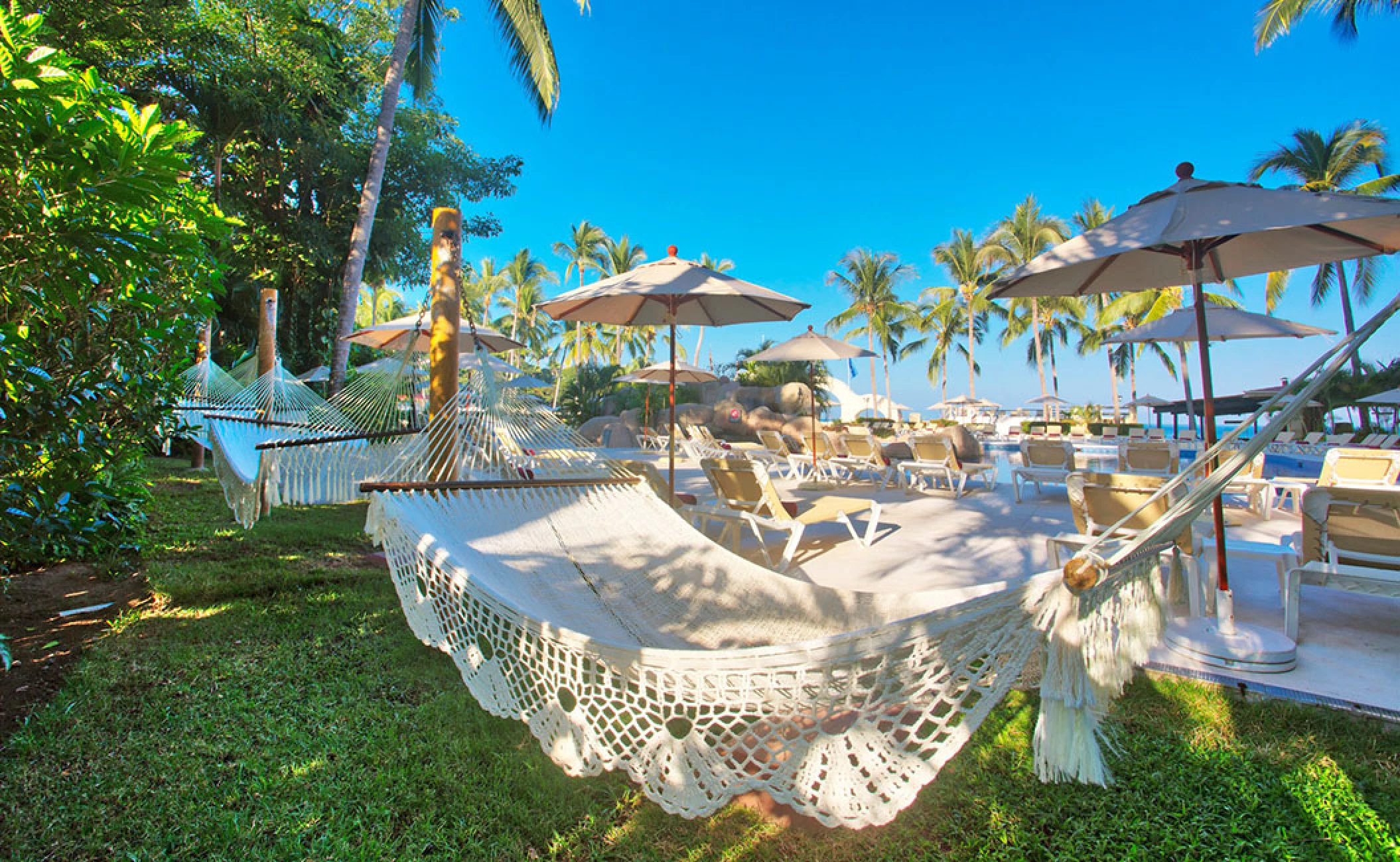 Hammocks offered as Barcelo Puerto Vallarta resort amenities