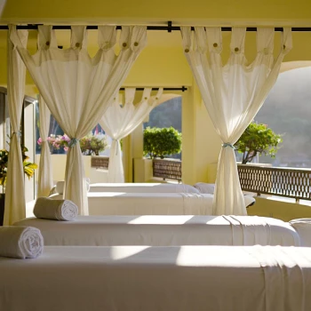 Massage cabins at Barcelo Puerto Vallarta resort.
