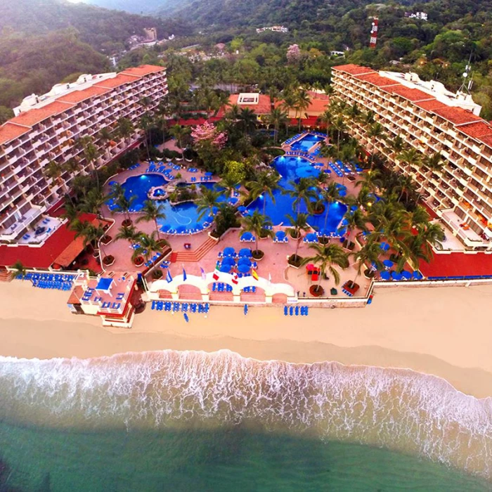 Barcelo Puerto Vallarta resort wide angle overview.