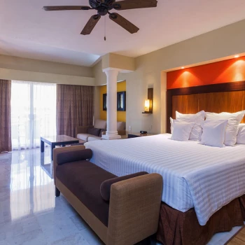 Deluxe king suite at Barcelo Puerto Vallarta resort.
