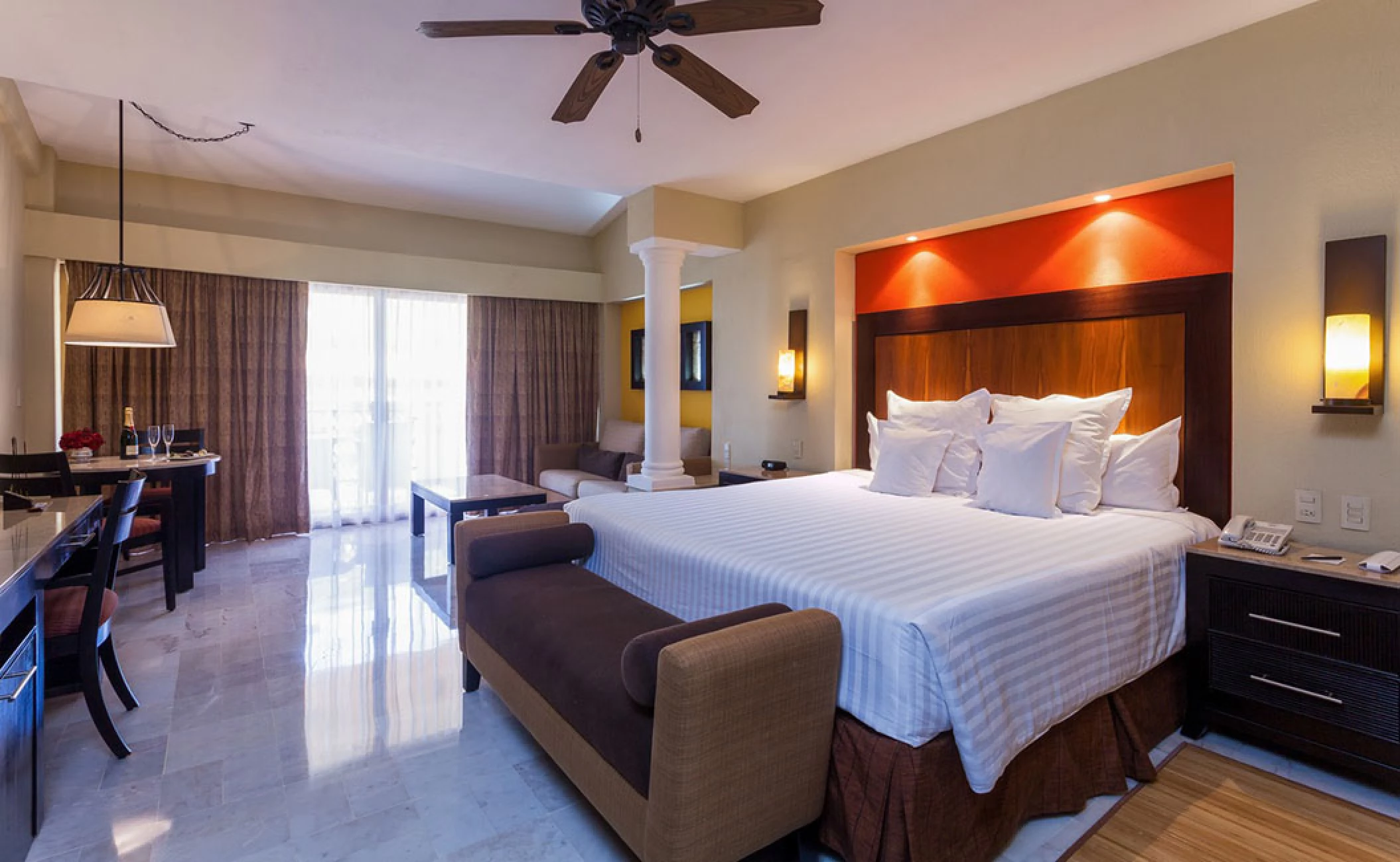 Deluxe king suite at Barcelo Puerto Vallarta resort.