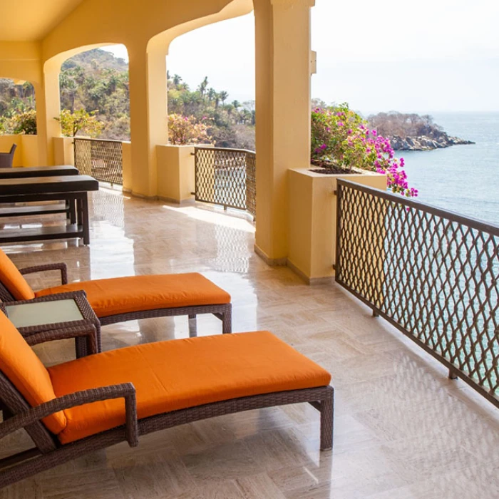 Room balconies at Barcelo Puerto Vallarta resort.