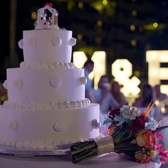 Wedding cake by Barcelo Puerto Vallarta Destination Weddings.