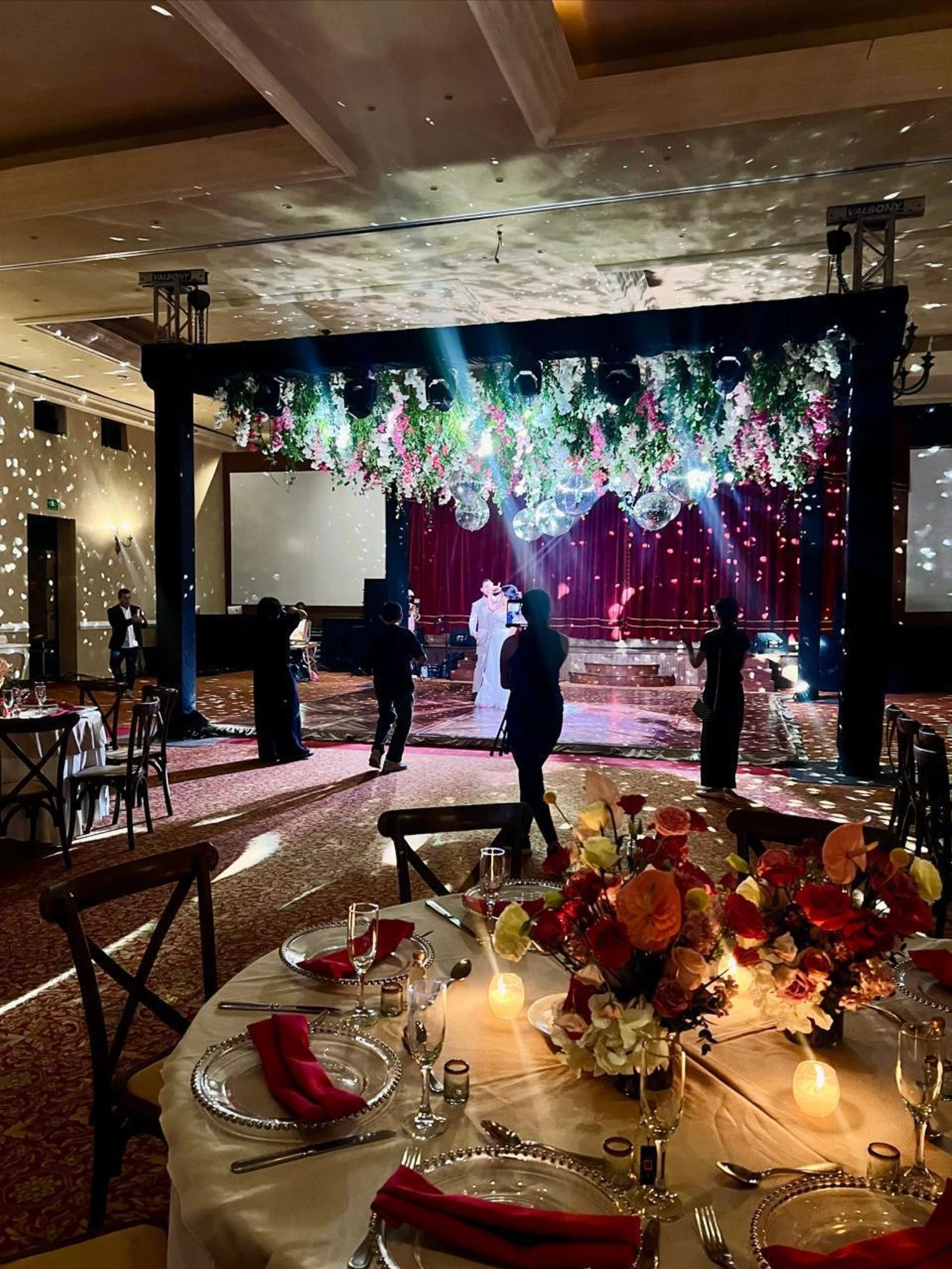 reception setup at La Jolla Ballroom at barcelo puerto vallarta