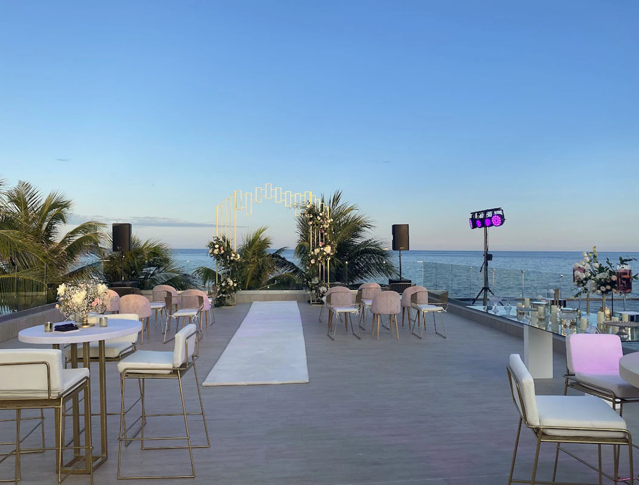 Wedding Ceremony in the love terrace at breathless riviera cancun