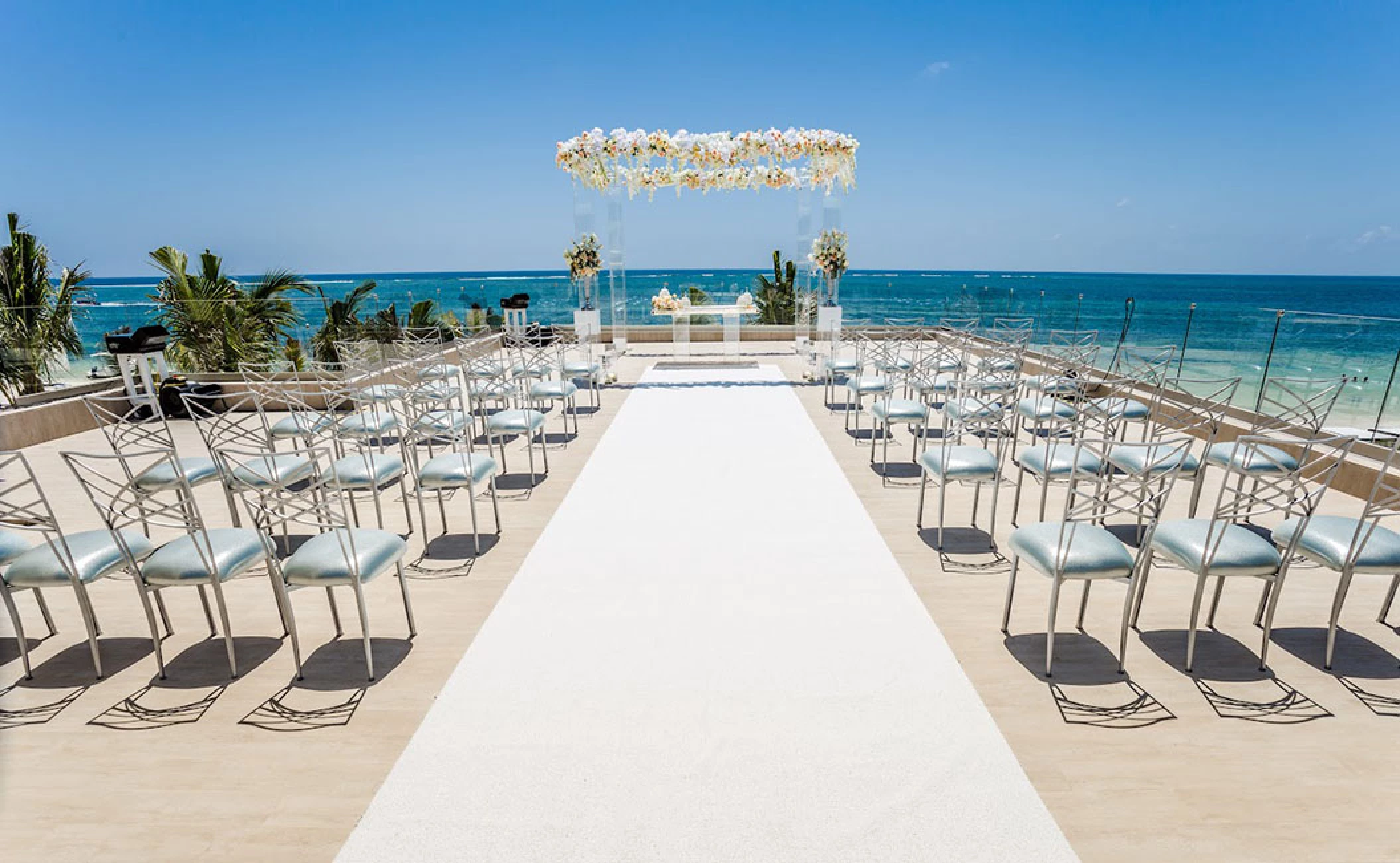Wedding Ceremony in the love terrace at breathless riviera cancun