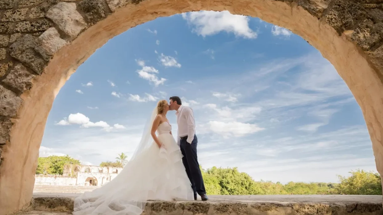 bride and groom at Casa de Campo