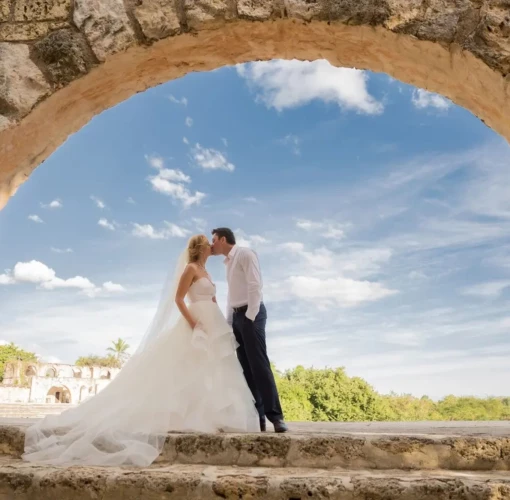 bride and groom at Casa de Campo