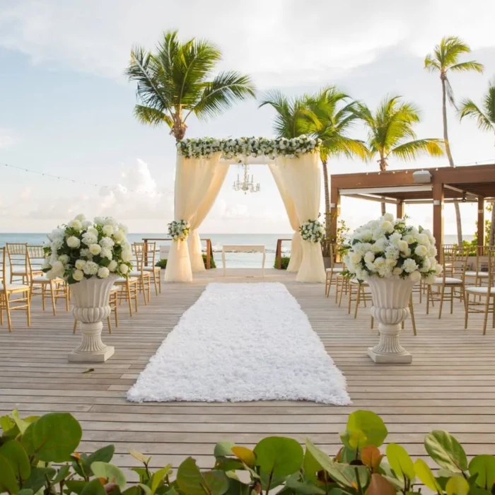 minitas beach club wedding setup at Casa de Campo