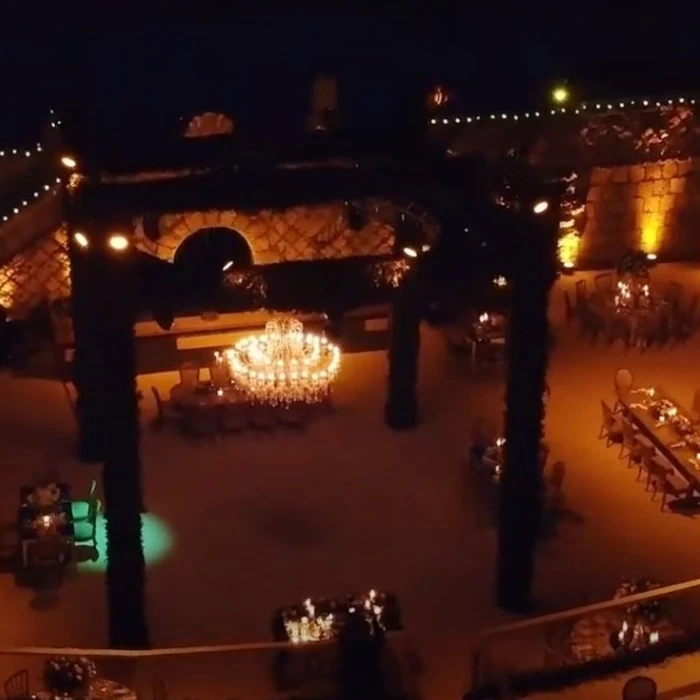 reception setup at the amphitheater at Casa de Campo