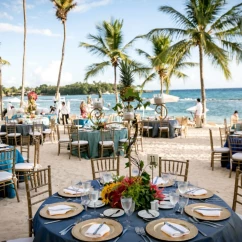 wedding reception at the minitas beach club at Casa de Campo
